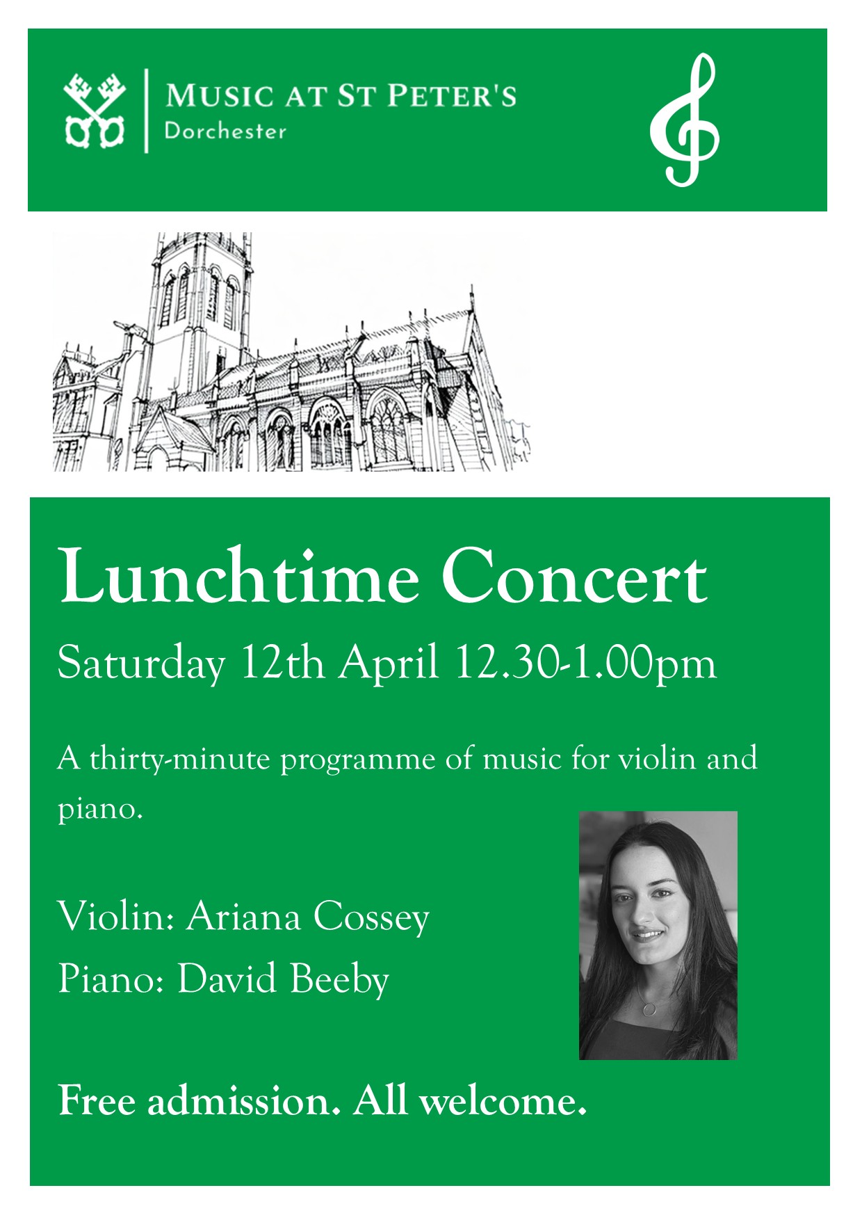 Lunchtime concert poster Dorch